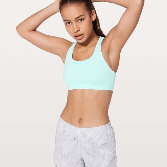 Lululemon Time To Sweat Sports Bra Aquamarine 3188 - Picture 3 of 9